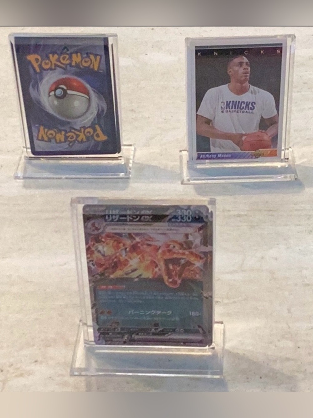 Trading Card Stand Display Pokemon Cards Sports Clear Premium Acrylic Lot of 3